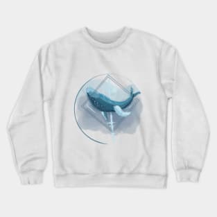 Abstract Whale Crewneck Sweatshirt